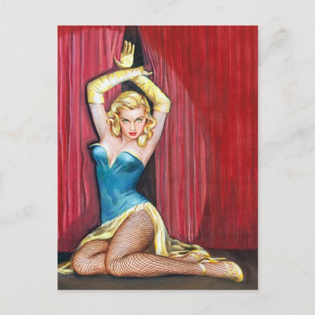 Showgirl Pinup Postcard (Front)
