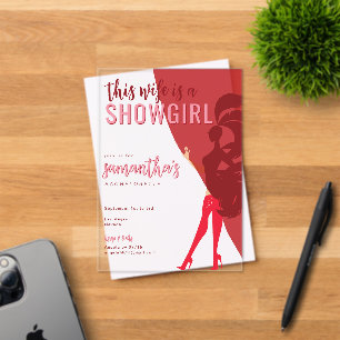 Showgirl Vegas Destination Bachelorette Itinerary Acrylic Invitations