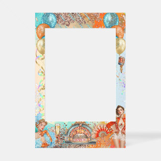 Showgirl Vintage Coral Teal Selfie Prop Frame