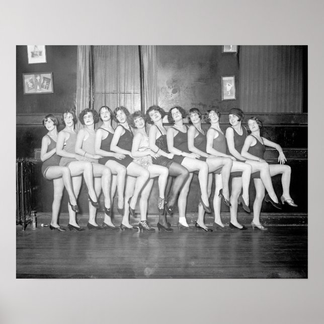Showgirls, 1925. Vintage Photo Poster (Front)