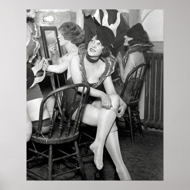 Showgirls Backstage, 1926. Vintage Photo Poster (Front)