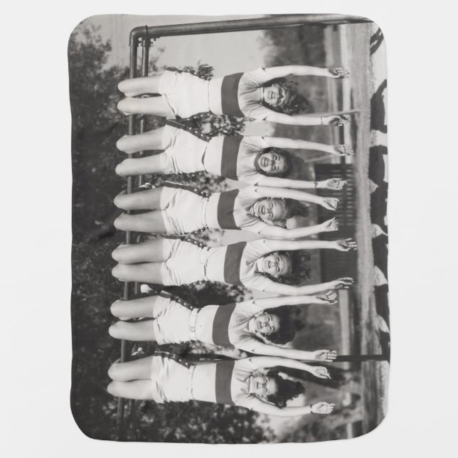 Showgirls on monkey bars, playful design. baby blanket (Front)