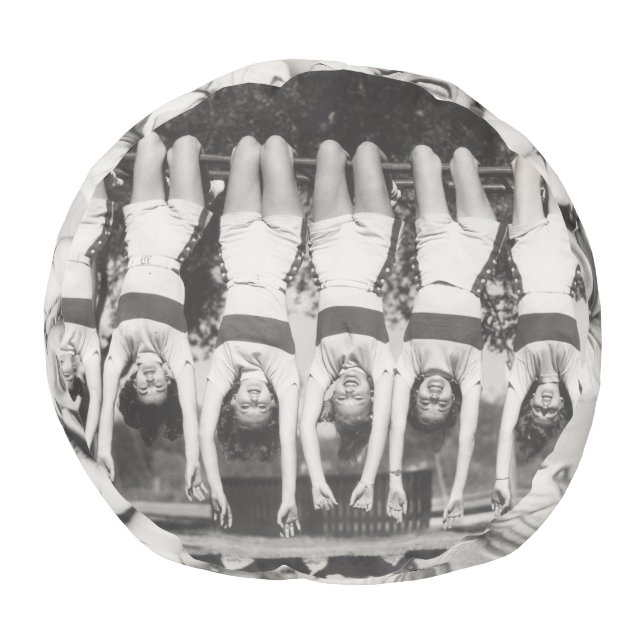 Showgirls on monkey bars, playful design. pouf (Bottom)