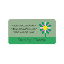 Showing growth flower customizable Address labels