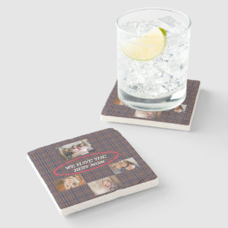 Showing Mom Love Tartan Plaid 4 Photos Freestyle Stone Coaster
