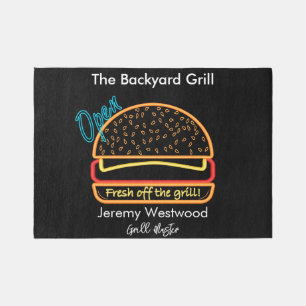 Shown 7' x 5' Backyard Grill Master Burgers Rug