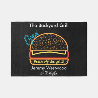 Shown 7' x 5' Backyard Grill Master Burgers Rug