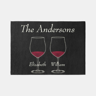 Shown 7' x 5' Couple Wine Glasses Rug