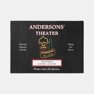 Shown 7' x 5' Family Movie Theater Theatre Rug