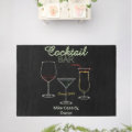 Shown 7' x 5' Fun Retro Home Cocktail Bar Area Rug | Zazzle