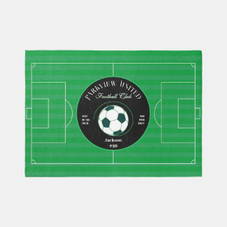 Shown 7' x 5' Fun Soccer Football Club Rug