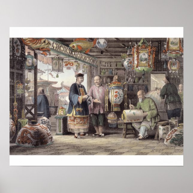 Showroom of a Lantern Merchant in Peking, from 'Ch Poster (Front)