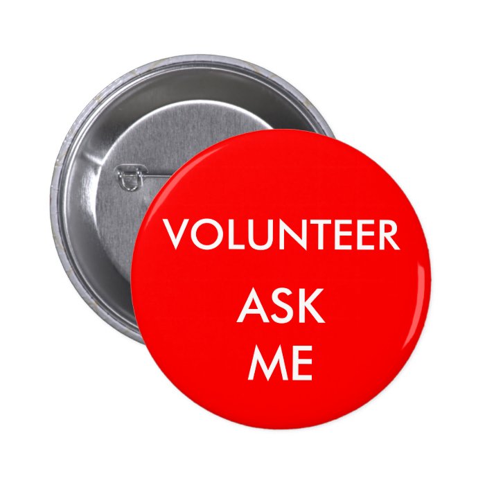 Shows and Special Events Volunteer Ask Me Badge Buttons