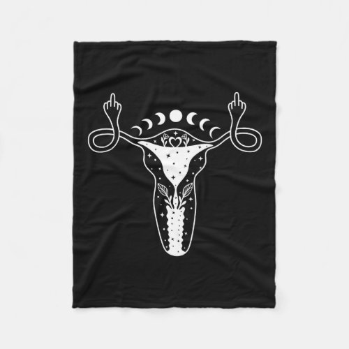 Shows Middle Finger Feminist Pro Choice Womens Rig Fleece Blanket