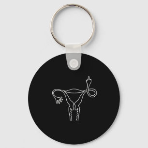 Shows Middle Finger Feminist Shirt Keychain