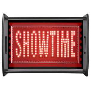 Showtime Lights Movie Ticket Stub Serving Tray