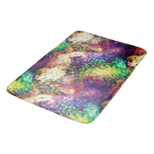 Showy colored scales or water drops bath mat