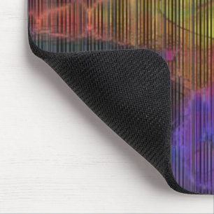 Showy colored spots under deformed stripes lines mouse pad