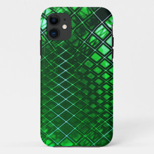 Showy dark green drawing some curved jute  iPhone 11 case