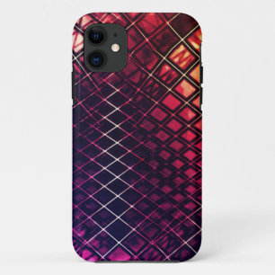 Showy dark red to coral drawing some curved jute iPhone 11 case