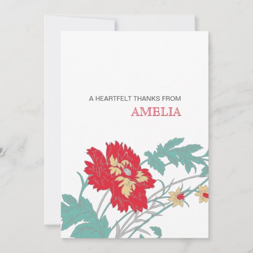 Showy Flowers Personalized Notecard