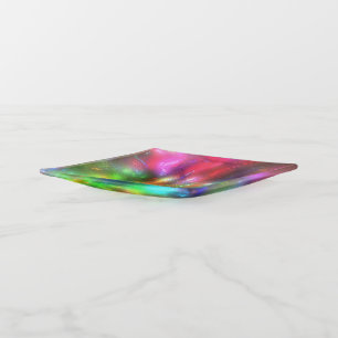Showy pink green texture with grooves under fog th trinket tray