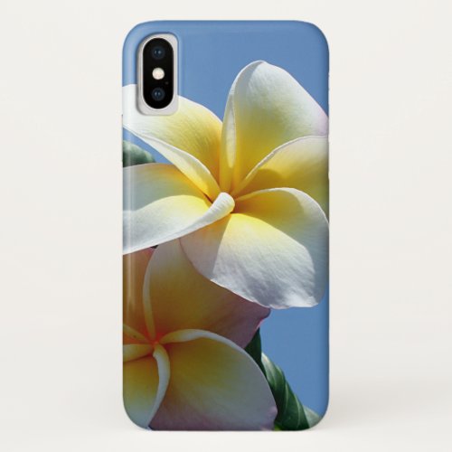 Showy Plumeria Frangipani Blooms iPhone X Case