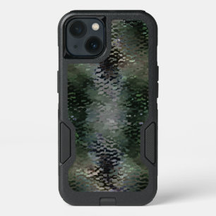 Showy scaly plaques floating over dark fund iPhone 13 case