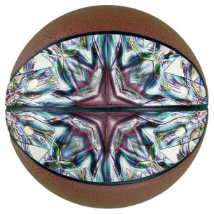 Showy texture kaleidoscope in sandy silvery colors basketball