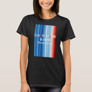 ShowYourStripes CLIMATE CHANGE IS HERE Global War T-Shirt
