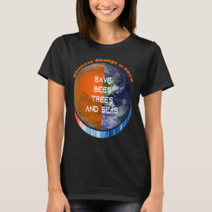 ShowYourStripes u2013 SAVE BEES TREES AND SEAS Cli T-Shirt