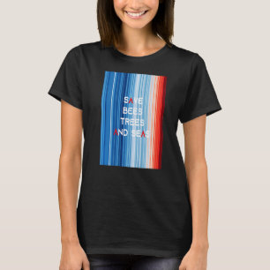 ShowYourStripes u2013 SAVE BEES TREES AND SEAS Glo T-Shirt