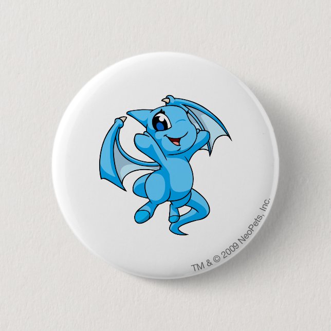 Shoyru Blue Pinback Button (Front)