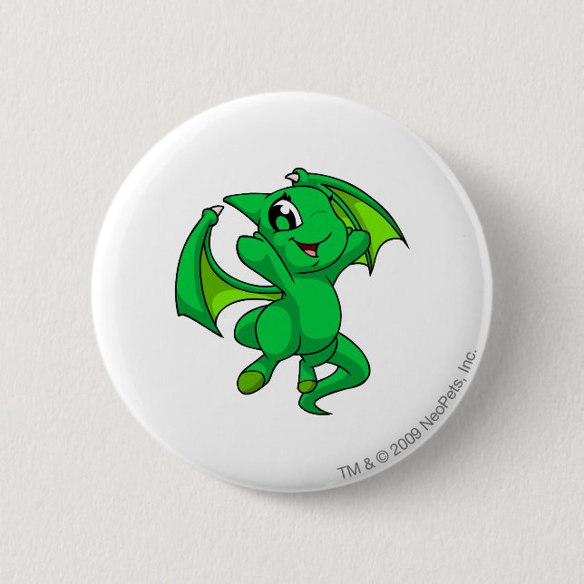 Shoyru Green Pinback Button (Front)
