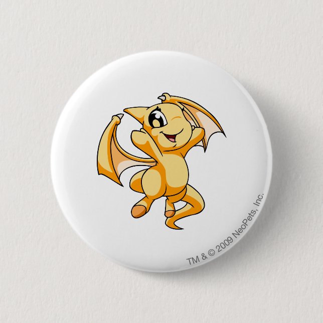 Shoyru Yellow Pinback Button (Front)