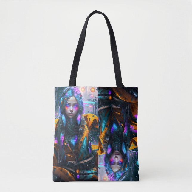 Shpper bag Neon Girl design (Front)