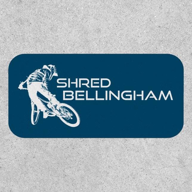 Shred Bellingham Washington Mountain Biking Patch (Front)