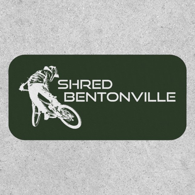 Shred Bentonville Arkansas Mountain Biking Patch (Front)
