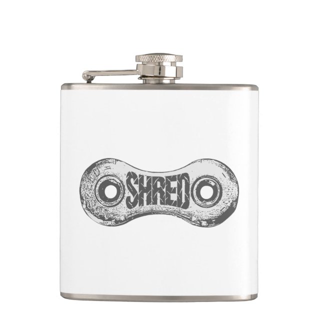 Shred Bike Chain Link Flask (Front)