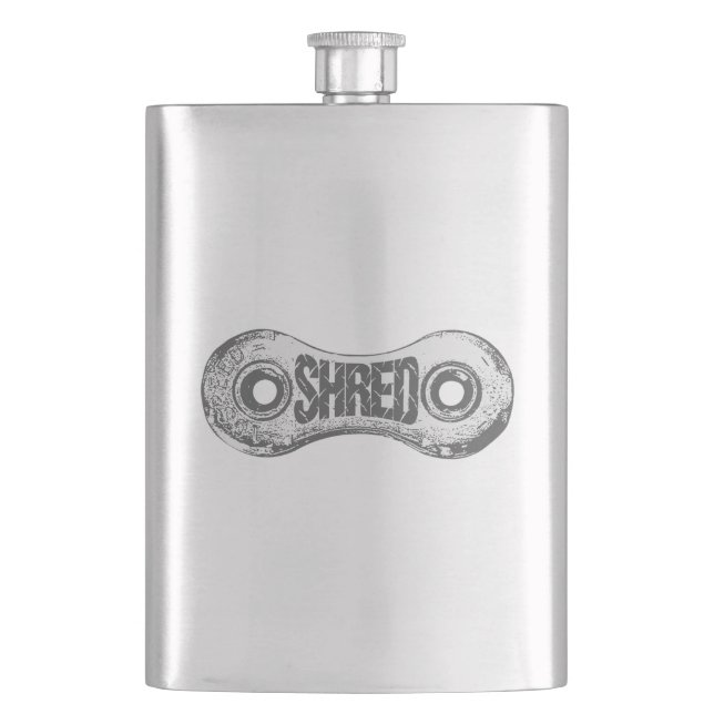 Shred Bike Chain Link Flask (Front)