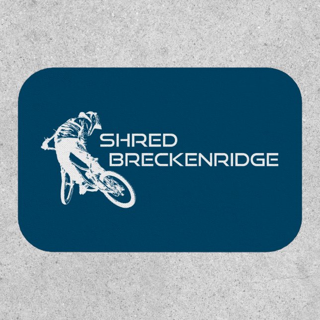 Shred Breckenridge Colorado Mountain Biking Patch (Front)