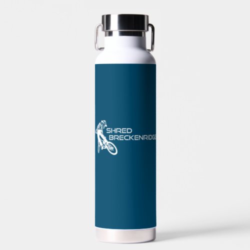 Shred Breckenridge Colorado Mountain Biking Water Bottle