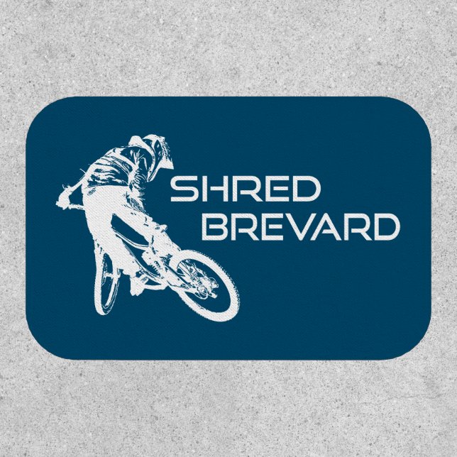 Shred Brevard North Carolina Mountain Biking Patch (Front)