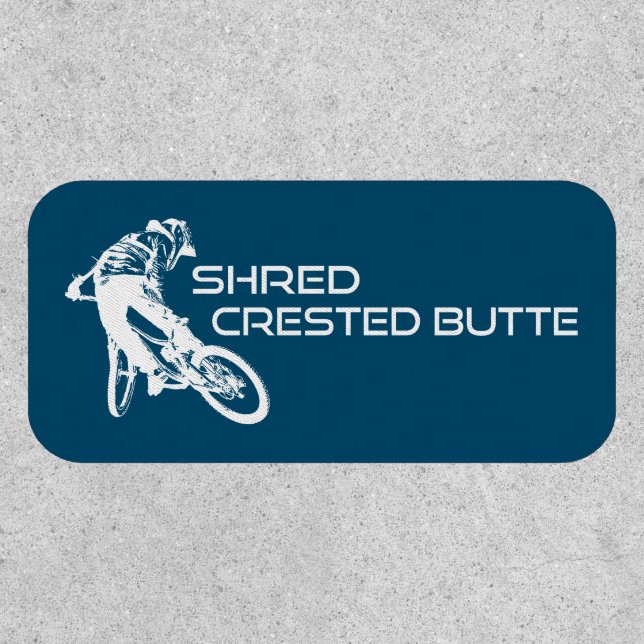 Shred Crested Butte Colorado Mountain Biking Patch (Front)