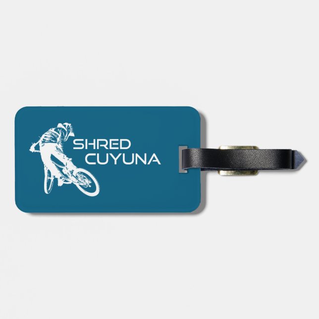 Shred Cuyuna Minnesota Mountain Biking Luggage Tag (Back Horizontal)