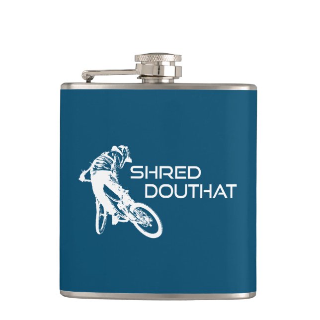 Shred Douthat State Park Virginia Mountain Biking Flask (Front)