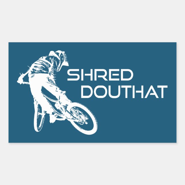 Shred Douthat State Park Virginia Mountain Biking Rectangular Sticker (Front)