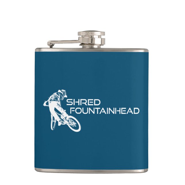 Shred Fountainhead Virginia Mountain Biking Flask (Front)