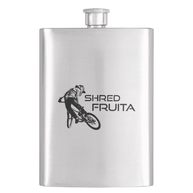 Shred Fruita Colorado Mountain Biking Flask (Front)
