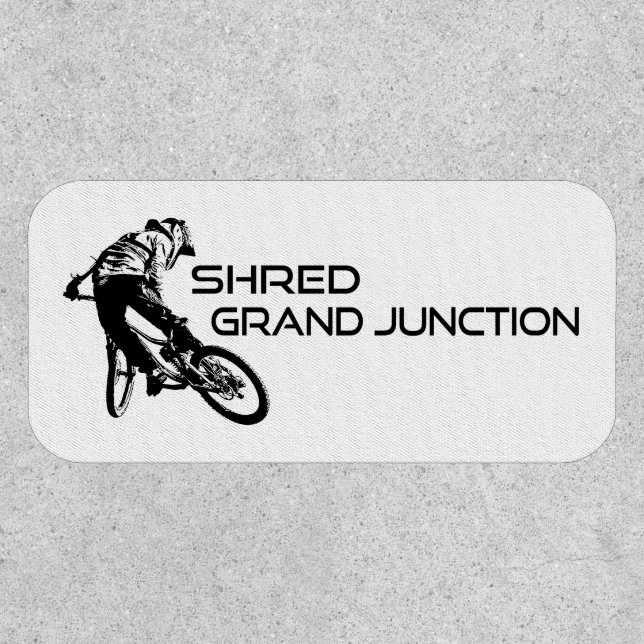 Shred Grand Junction Colorado Mountain Biking Patch (Front)
